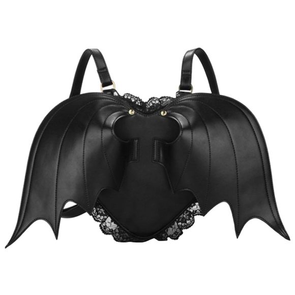 Backpack Novelty Bat Wings Daypack Gothic Purse Punk Lace Lolita Bag ^_^ - Picture 1 of 5